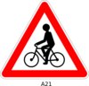 Bicyclist Zone Sign Clip Art