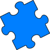 Blue Puzzle Piece Clip Art