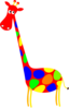 Red Spotted Giraffe Clip Art