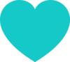 Teal Heart Clip Art