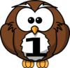 Number Owl 1 Clip Art