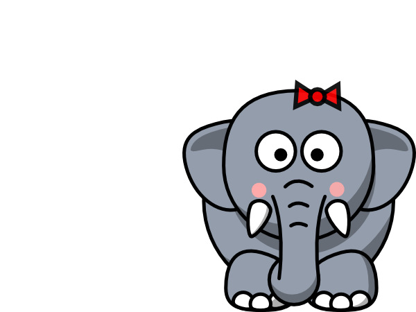 Girl Elephant Clip Art at  - vector clip art online, royalty free  & public domain