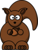 Carton Squirrel -- Thicker Lines Clip Art