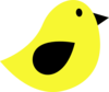 Black & Yellow Birdie Clip Art