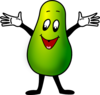 Happy Avocado Character Clip Art