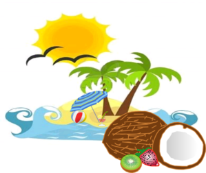 Beach, Sun, Coconut Clip Art
