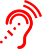 Red Hearing Aid Clip Art