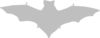 Grey Bat Silhouette Clip Art