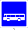 French Bus Road Sign Clip Art