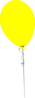 Yellow Long String Balloon Clip Art