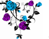 Blue And Purple Rose2 Clip Art