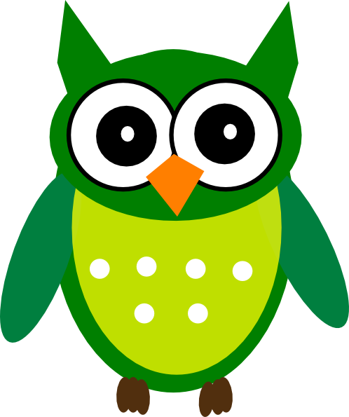 green owl clip art - photo #1