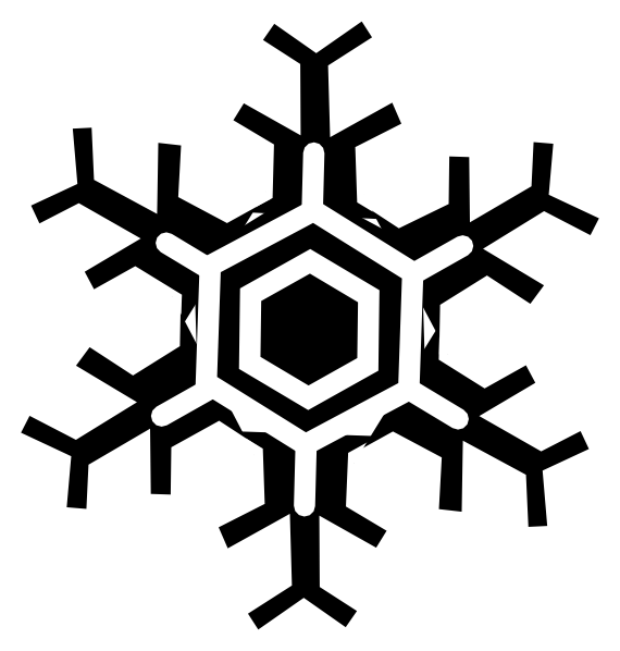 snowflake clipart free black white - photo #31