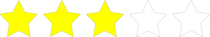 Three Star Rating Clip Art