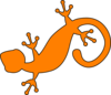 Orange Gecko Clip Art