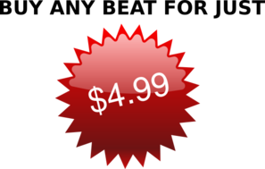 $4.99 Red Star Price Tag Clip Art