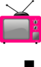 Pink Old Tv Clip Art