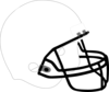 Football Helmet White Black Clip Art