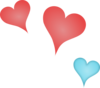 Three Hearts Clip Art