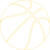 Gold Outline Basketball Clip Art