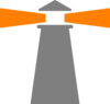 Lighthouse Grey-orange Clip Art