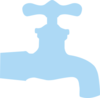 Blue Faucet Low Opacity Clip Art