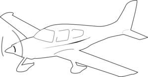 cessna airplane clipart black and white
