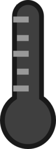Black Thermometer 1 Clip Art