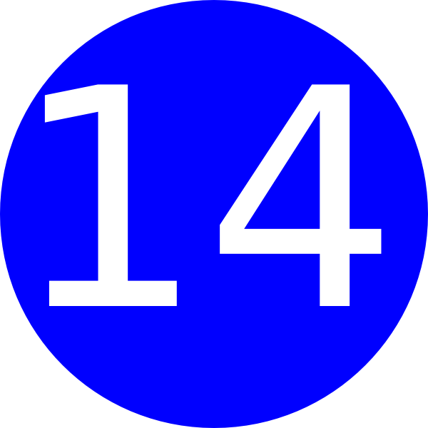 number 14 clipart