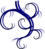 Navy Swirl Clip Art