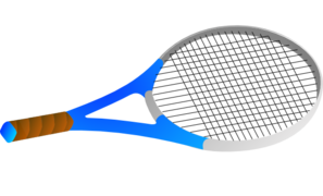 Horizontal Tennis Racquet Clip Art