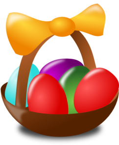 Easter Egg Basket clip art - vector clip art onlin