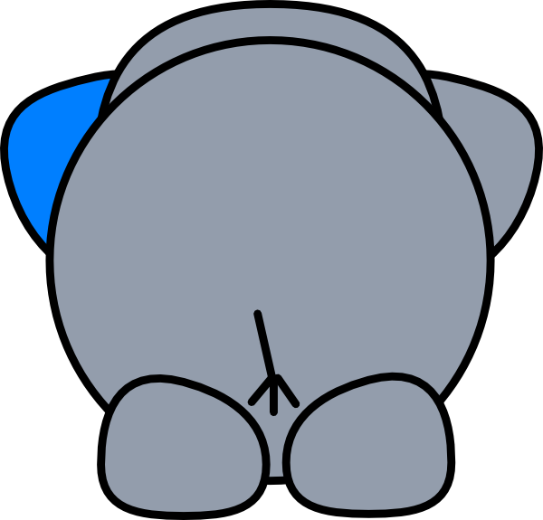 Elephant Butt Clip Art at Clker.com - vector clip art online, royalty