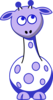 Purple Giraffe Clip Art