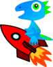 Dino Rocket Clip Art