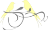 Light Yellow Love Birds Clip Art