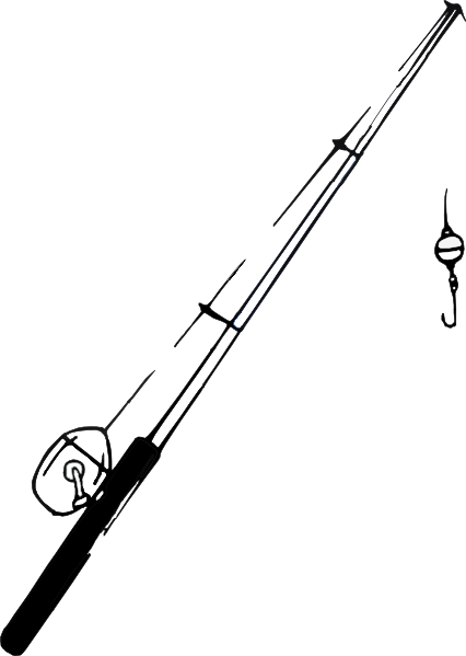 Fishing Pole B And W Clip Art at Clker.com - vector clip art online