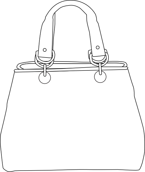 clipart bag black and white - photo #13