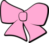 Hair Bow - Pink Clip Art