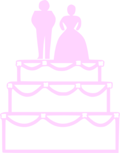 Pink Wedding Cake Clip Art
