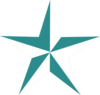 Texas Star In Teal Clip Art