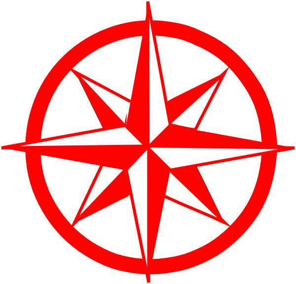 Download Vintage Compass with Red Star PNG Online - Creative Fabrica