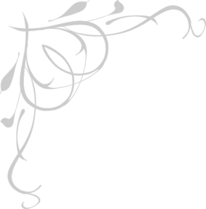 Grey Heart Swirls Clip Art