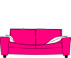 Pink Couch With Pillows Clip Art