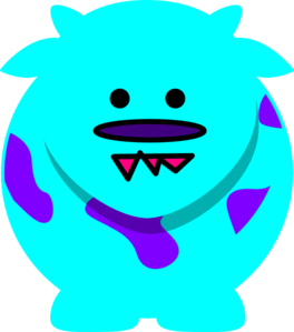 Blue Monster Clip Art
