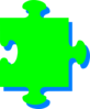 Green Blue Puzzle Clip Art