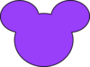 Purple Mickey Mouse Outline Clip Art