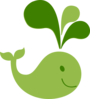 Green Whale Clip Art