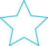 Blue Star Outline Small Clip Art