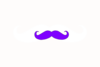 Purple Mustache Clip Art